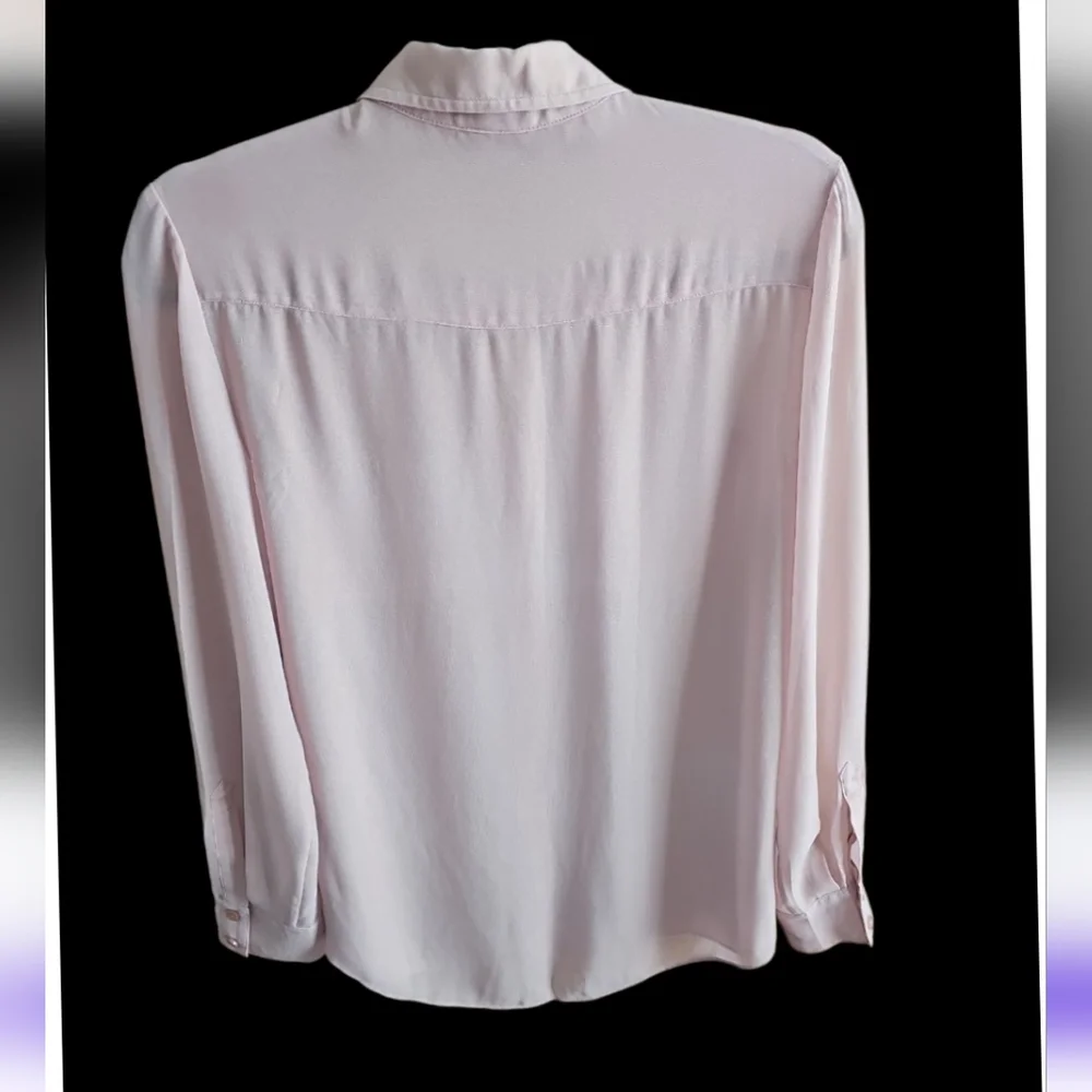KATE SPADE Sheer Long Sleeve Blouse  Color Blush. EUC sz S
